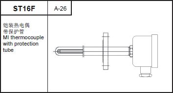 ST16F MI thermocouple with protection tube