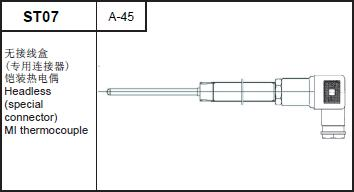 ST07 Headless (special connector) MI thermocouple