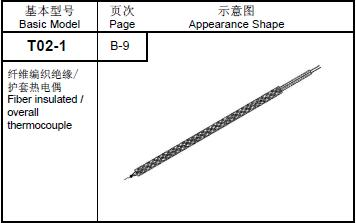 T02-1 fiber insulated / overall thermocouple