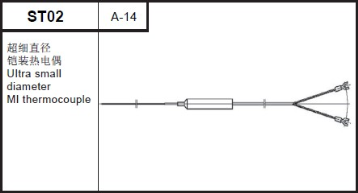 ST02 Ultra small diameter MI thermocouple