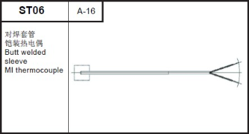 ST06 Butt welded sleeve MI thermocouple