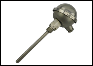 Temperatue sensor with spherical head
